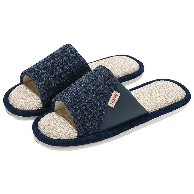 Linen Slippers New Summer Indoor Home Soft Bottom Non-slip Breathable Deodorant Cotton and Linen Slippers