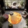 Wolf pattern round rug,Carpet Rug for Living Room Bedroom Playroom ,Non-slip Floor Mat,Holiday Gifts and Birthday Gifts.