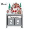 Festive Tabletop Decoration Christmas Countdown Blocks, Desktop Advent Calendar with Movable Decorative Party Essentials Days Until Xmas Ornament for
