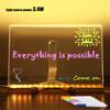 Light Up Acrylic Message Board Rewritable DIY Kid's Glowing Drawing Board Message Lamp With 7 Colorful Pens for Office School