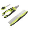 Haustierpflege-Set Edelstahl Ergonomischer Haustierkamm Hunde-Nagelknipser und Trimmer-Set mit Feile für Katzen Hunde