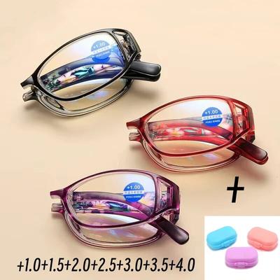 Modische, praktische Lesebrille für Damen, hochauflösende, faltbare Fernsichtbrille, klassische transparente Brille