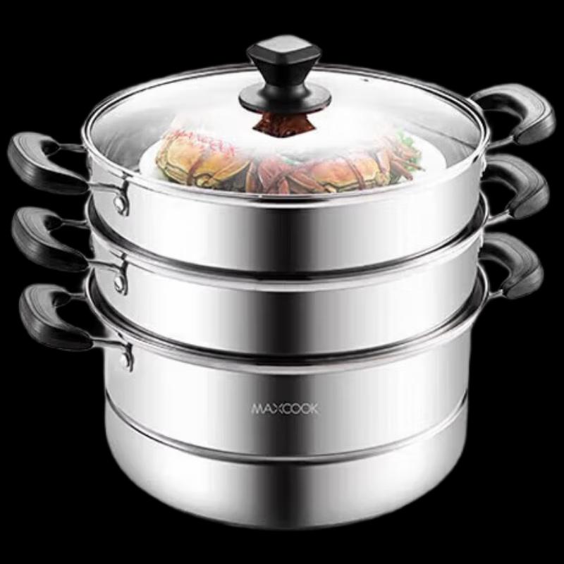Meichu 28CM 3-Layer Stainless Steel Steamer Pot