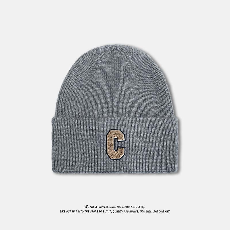 Autumn and Winter Hats for Women Ins Personality Simple Versatile Woolen Hat Showing Face Small Cold Hat Warm Toe Knitted Hat