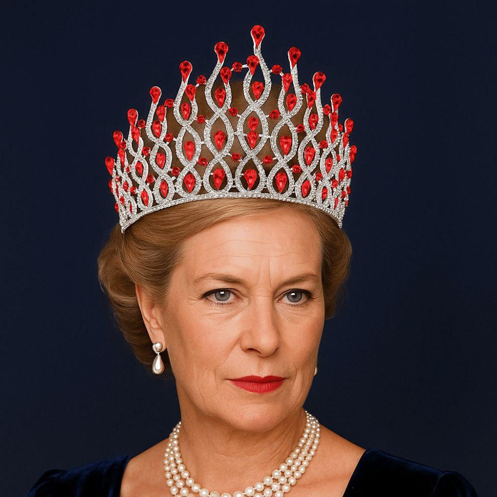 Luxus Zink Zinklegierung Prinzessinnenkrone Elegantes Strass Diadem Schöner Damen Haarreif Fotografie Requisiten