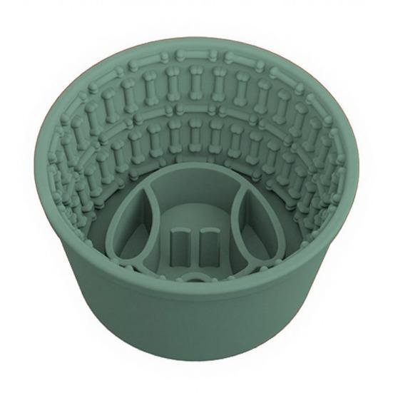 Köpek Yavaş Mama Kabı Yalama Kasesi Sağlıklı ve Sakin Beslenmeyi Teşvik Eder Dokuya Sahip Silikon Köpek Kasesi Emişli Tüm Köpek Boyutları İçin Bakım ve Mama Zamanı