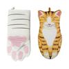 1pc Cute Cat Paws Oven Mitts Heat Resistant Non-slip Long Gloves Cotton Baking Insulation Microwave Gloves Cat Paw Gloves