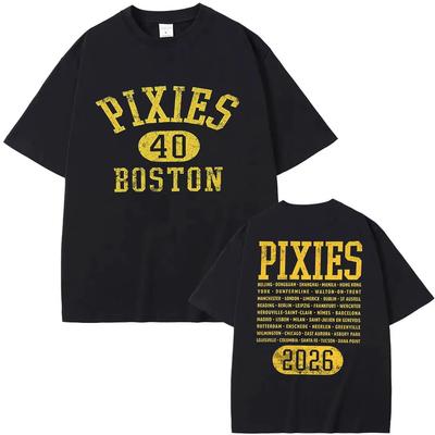 Pixies Baumwoll-T-Shirt Stardust 2026 Neue Welttournee Tägliches Tragen Grafikdruck T-Shirts Streetwear Herren Damen Vintage Oberteil
