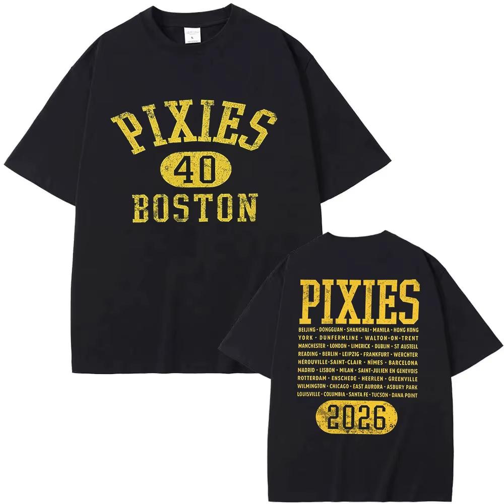 Pixies Cotton T-shirt Stardust 2026 New World Tour Daily Wear Graphic Print Tees Streetwear Men Women Vintage Top 4XL