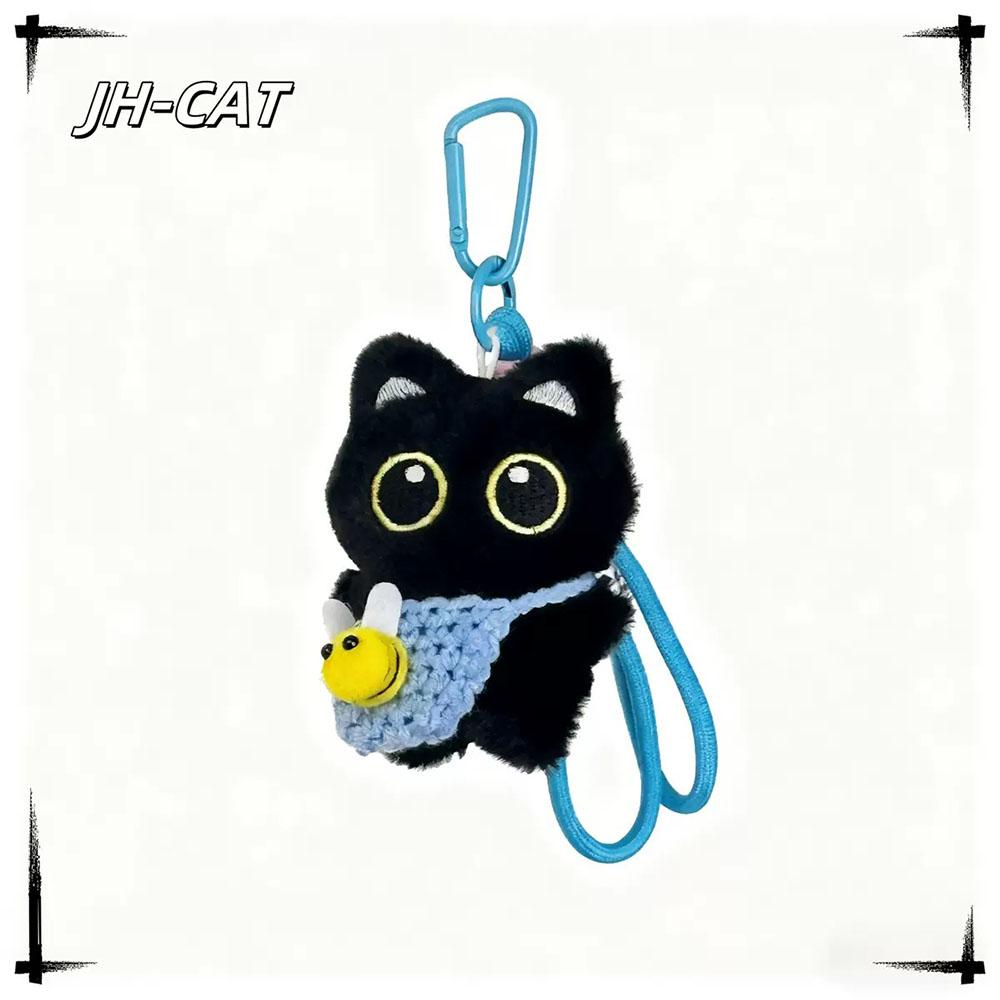 

Черный Кот 10 см Плюшевая Hello Kitty Sanrio Брелок Кукла Кавайный Подвеска Маленькая Пчела Мультяшная Игрушка Рождественские Подарки Для Детей