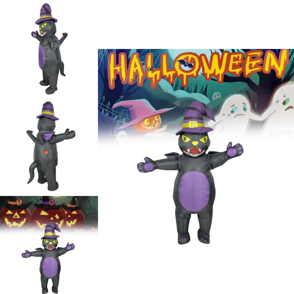 Halloween Cat Inflatable Costume With Animal Cartoon Walking Suit For Kids And Adults
