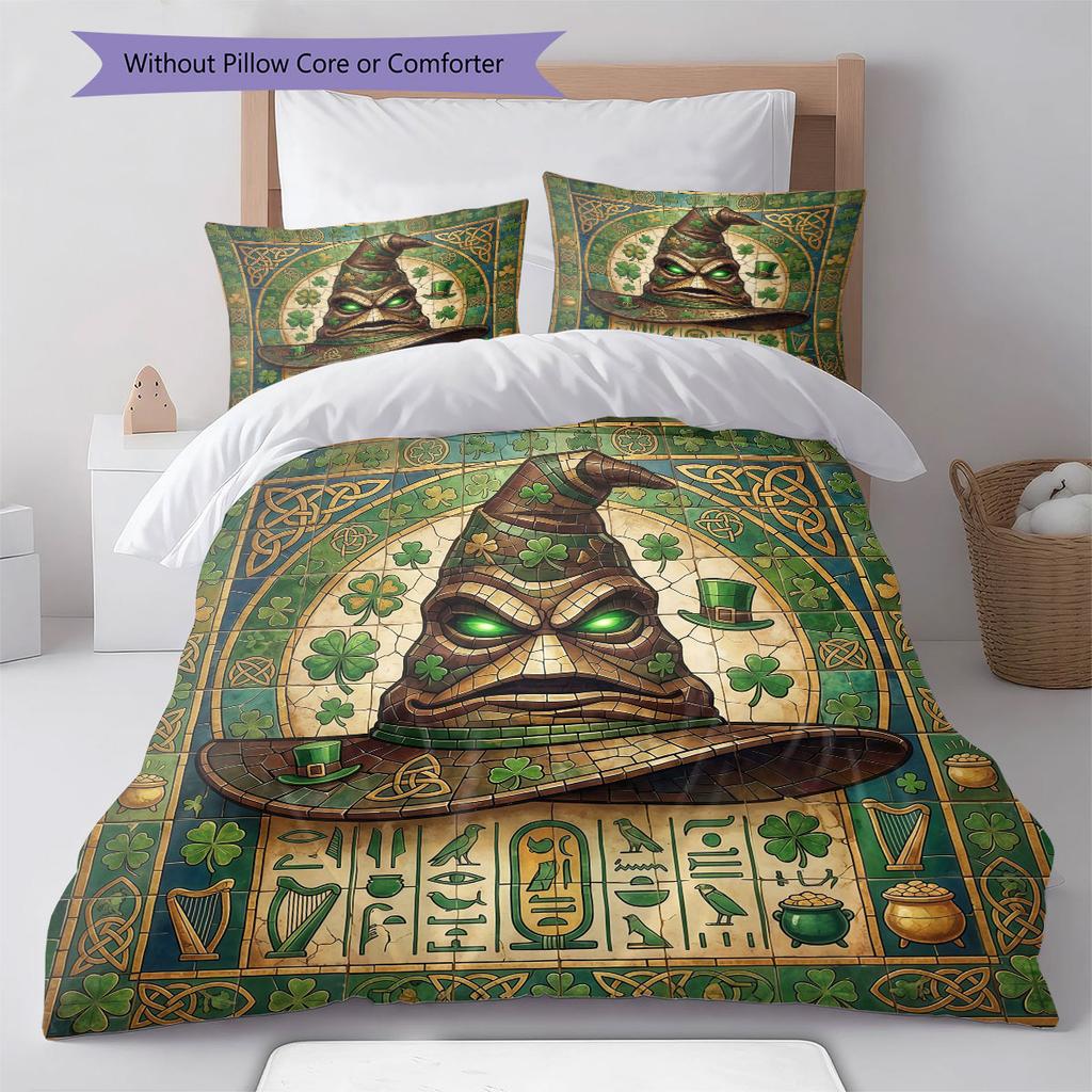 Magic Mural Tool Pattern Bedding Quilt Set Quilt Cover Pillowcase Home Decoration Birthday Gift (1 * Duvet Cover + 2 * Pillowcase, Without Core)