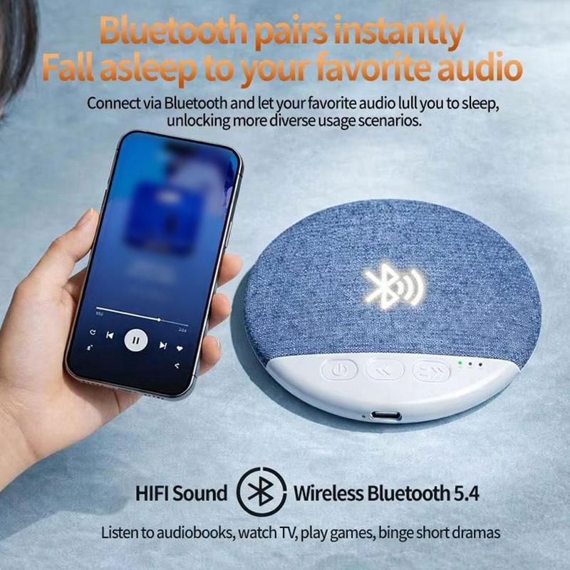 X3pro Bedroom Pillow Speaker Bluetooth 5.4, Under Pillow Sound Machine with White Noise, 30/60/90 Min Timers, HiFi Stereo Sound