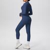 Women's Fitness Yoga Set: Shockproof Ribbed Tank, Zipper Jacket, High-Waisted Skin-Friendly Pants