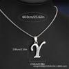 Collana con Ciondolo Lettere Inglesi 26 Colore Argento alla Moda Micro-intarsiata Zircone per Uomo Donna Amici Coppia Gioielli in Acciaio Inossidabile