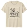 Rabbit In Chair Fireplace Graphic Unisexs TShirt Unisexs Tee