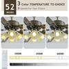 52 Inch Slim Ceiling Fan Light American Retro LED Ceiling Fan with Light for Bedroom Dining Room Living Room Large Household Fan