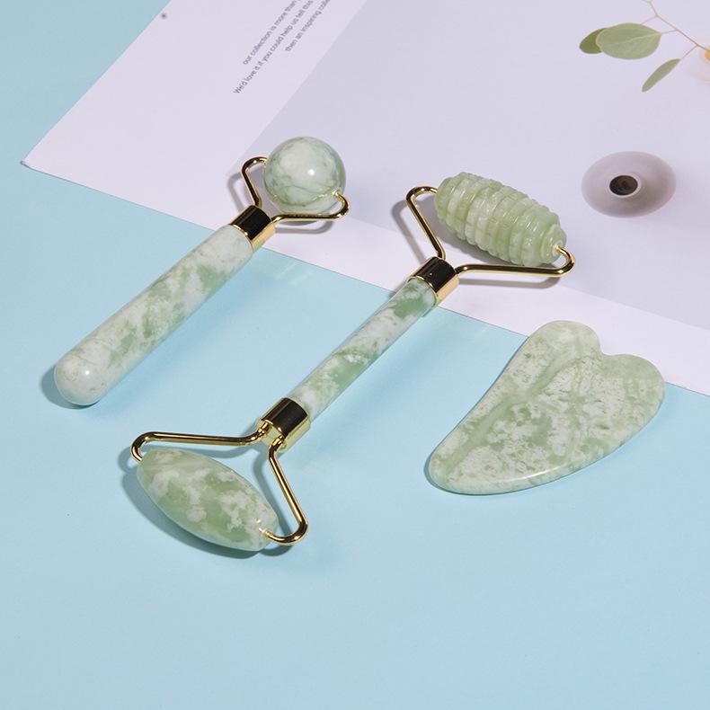 Xiuyu Jade Roller & Gua Sha Set - Gesichtsmassage Schönheitsgerät