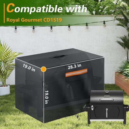 420D Portable Charcoal Grill Cover for Royal Gourmet CD1519 28 * 19 * 19 In