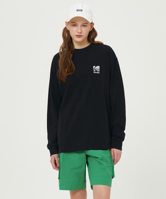 KODAK Big Logo Graphic Long Sleeve T-Shirt Black