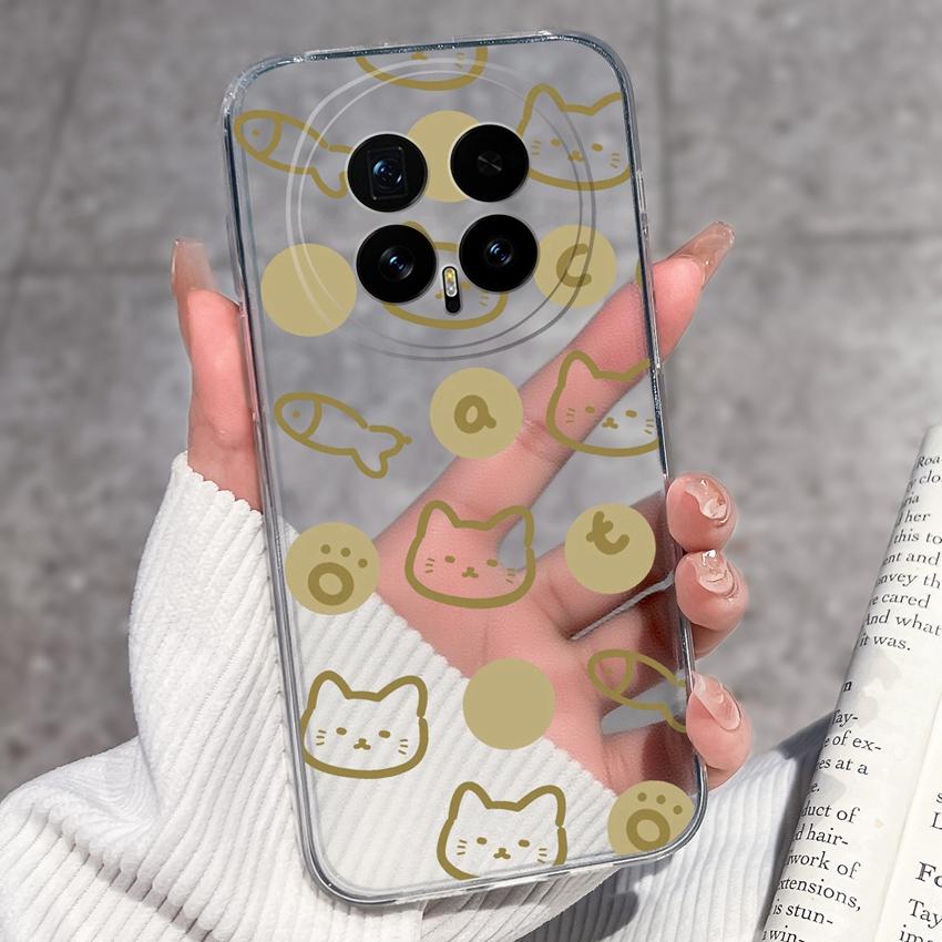 Für Huawei Honor Magic8 7 6 5 Pro Nova 12 Ultra 12i Handyhülle Schönes Blumenmuster Transparentes Silikon Vollschutzhülle Für Huawei Gehäuse