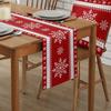 Christmas Red Snowflake Table Runners Dresser Scarves Decor Washable Xmas Dining Table Runners Christmas Decorations