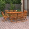 Day and Night - Day and Night Garden Dining Set 9 Pieces Solid Acacia Wood 180x90x75cm