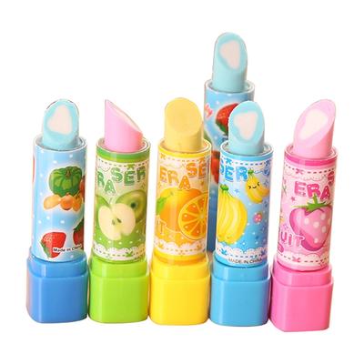 Lovely Lipstick Pencil Eraser Correction Rubber Stationery for Students Children  Drop Shipping