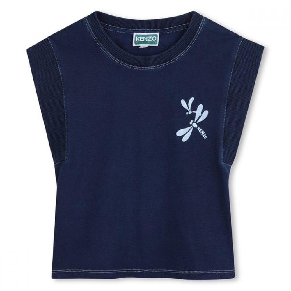 

Kenzo Kids Garden Dragonfly PrinT ShorT Sleeve T shirT 14 Years 26ss z265agT223 navy/14Age_165CM