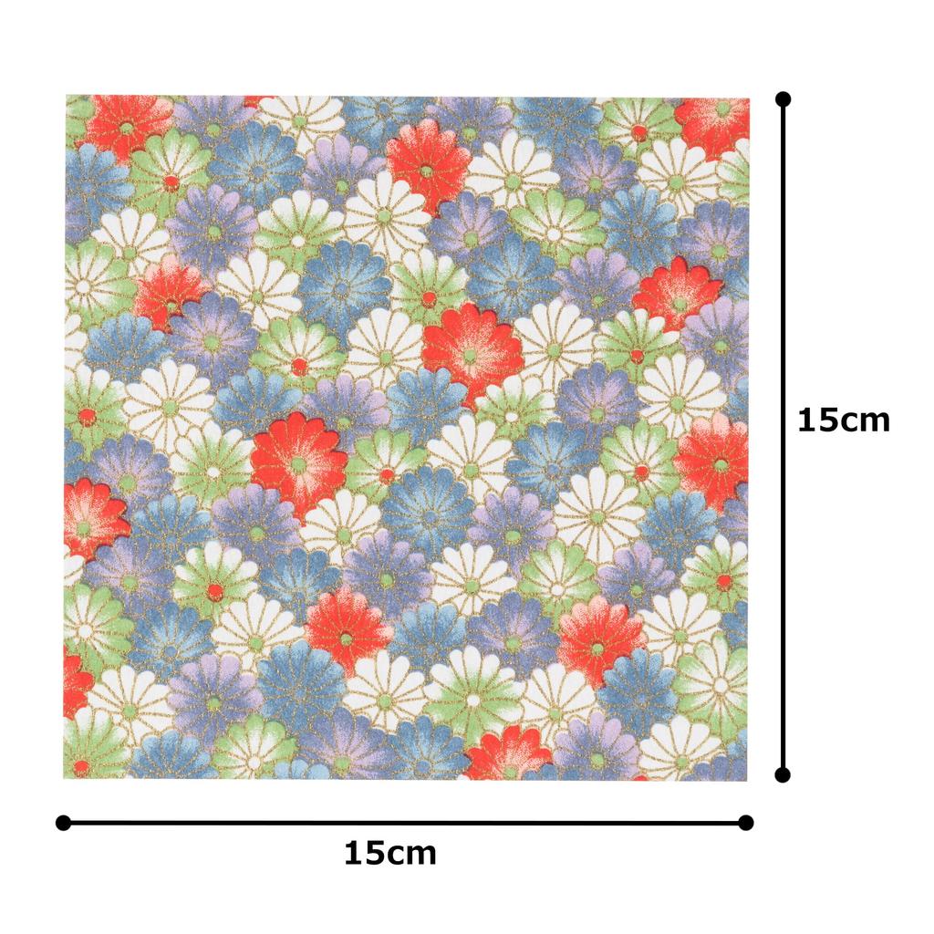 Kawasumi Washi Chiyogami Yuzen Washi 15 15 E Set Paper, 15x15cm, Patterns, Sheets,
