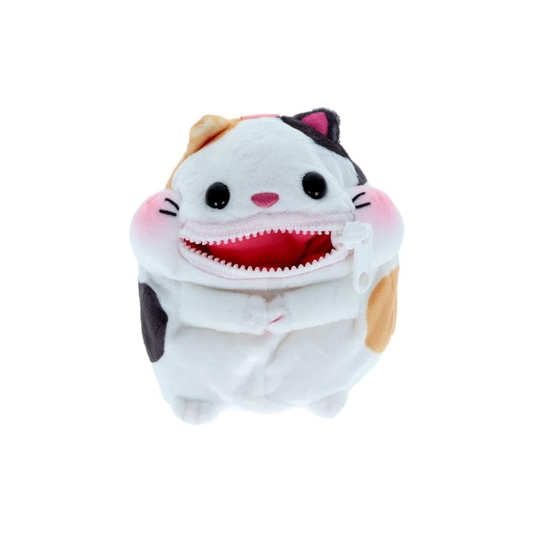 Пеналы Плюшевый Котенок Каллико S2339420 Sun-Star Toy, «Паку Паку Хубари-изу» белый