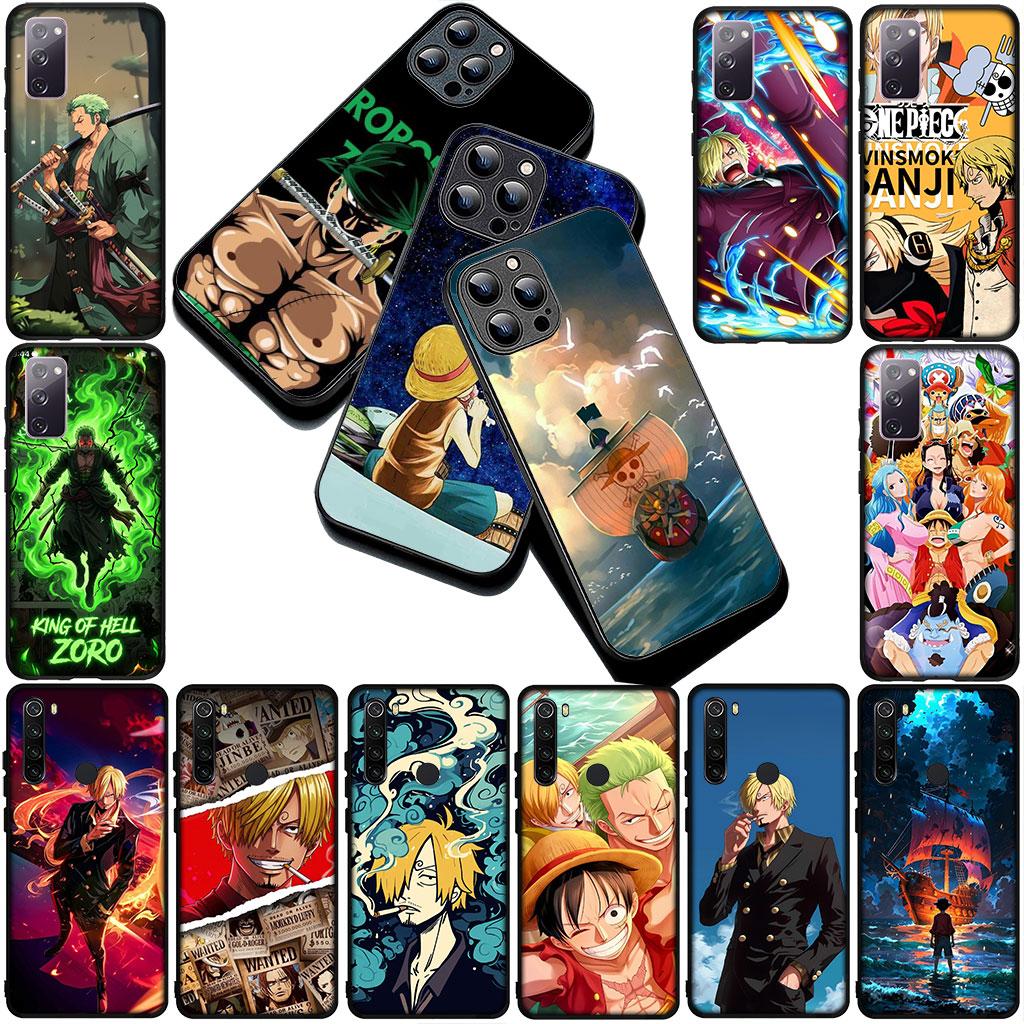 Phone Cover for Samsung Galaxy S22 S21 S20 FE Ultra Plus A07 A17 A15 A16 A25 A57 A37 Case Sanji One Pieces Luffy Roronoa Zoro