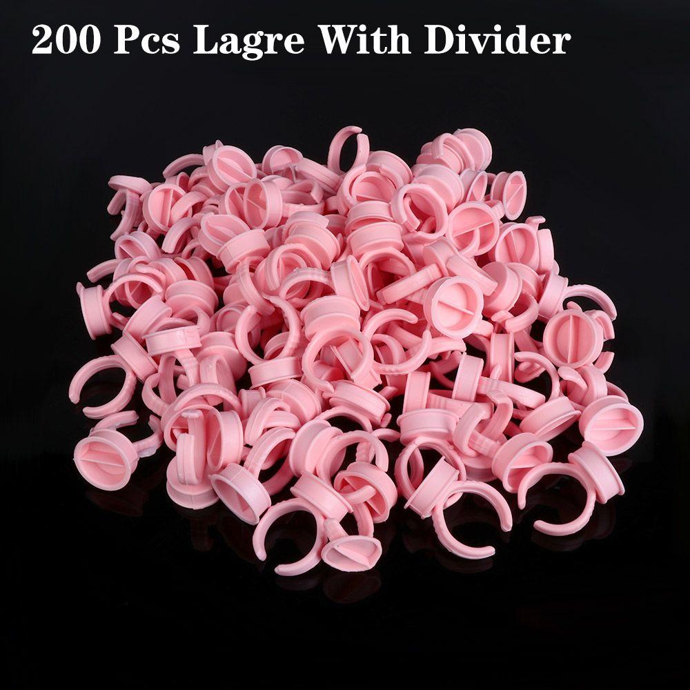 100/200 Pcs New Disposable Makeup Beauty Pigment Cup Ink Glue Container Eyelash Pallet Tattoo Ring