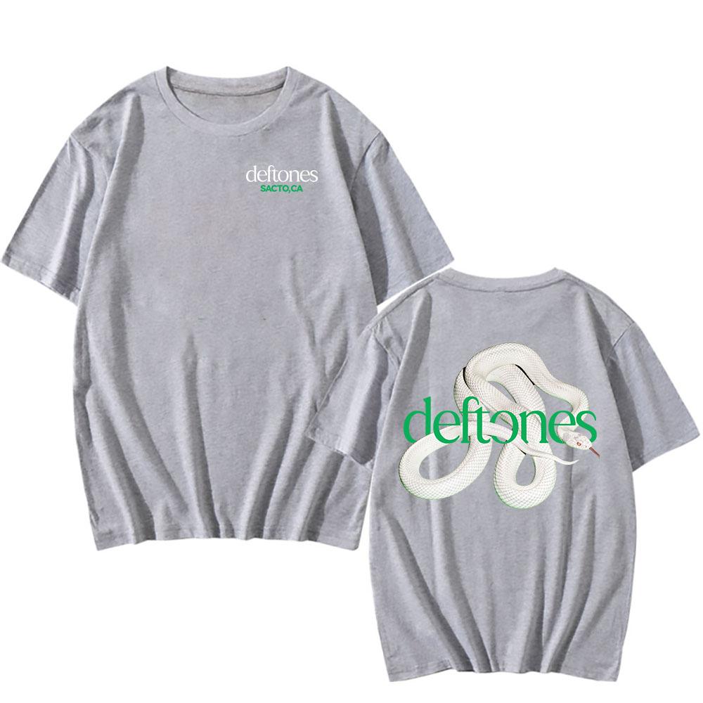 Soukromý hudební seznam skladeb Trička Deftones Rocková kapela Potisk Tričko Bavlna Volné Krátký rukáv Tričko Ženy Muži Unisex Streetwear