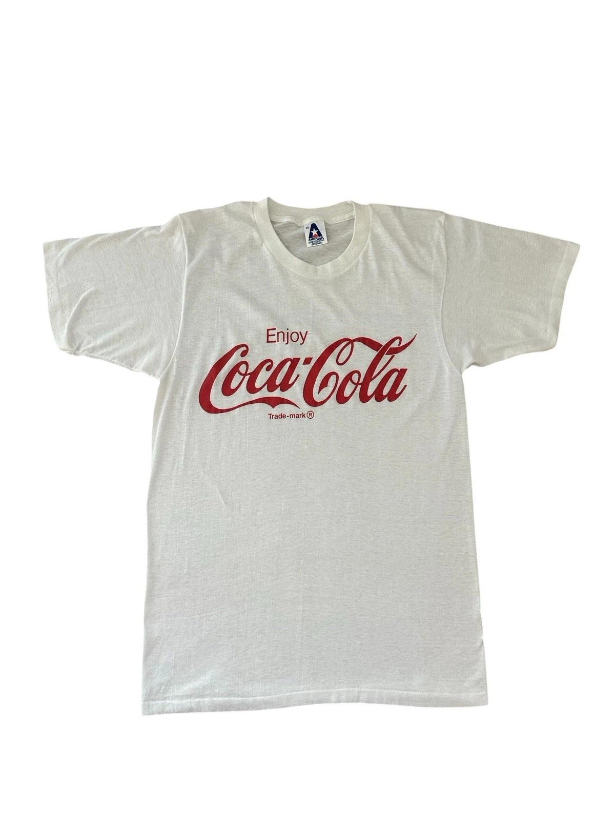 Vintage Coca Cola T Shirt Men’s Large Promo 90’s White USA M