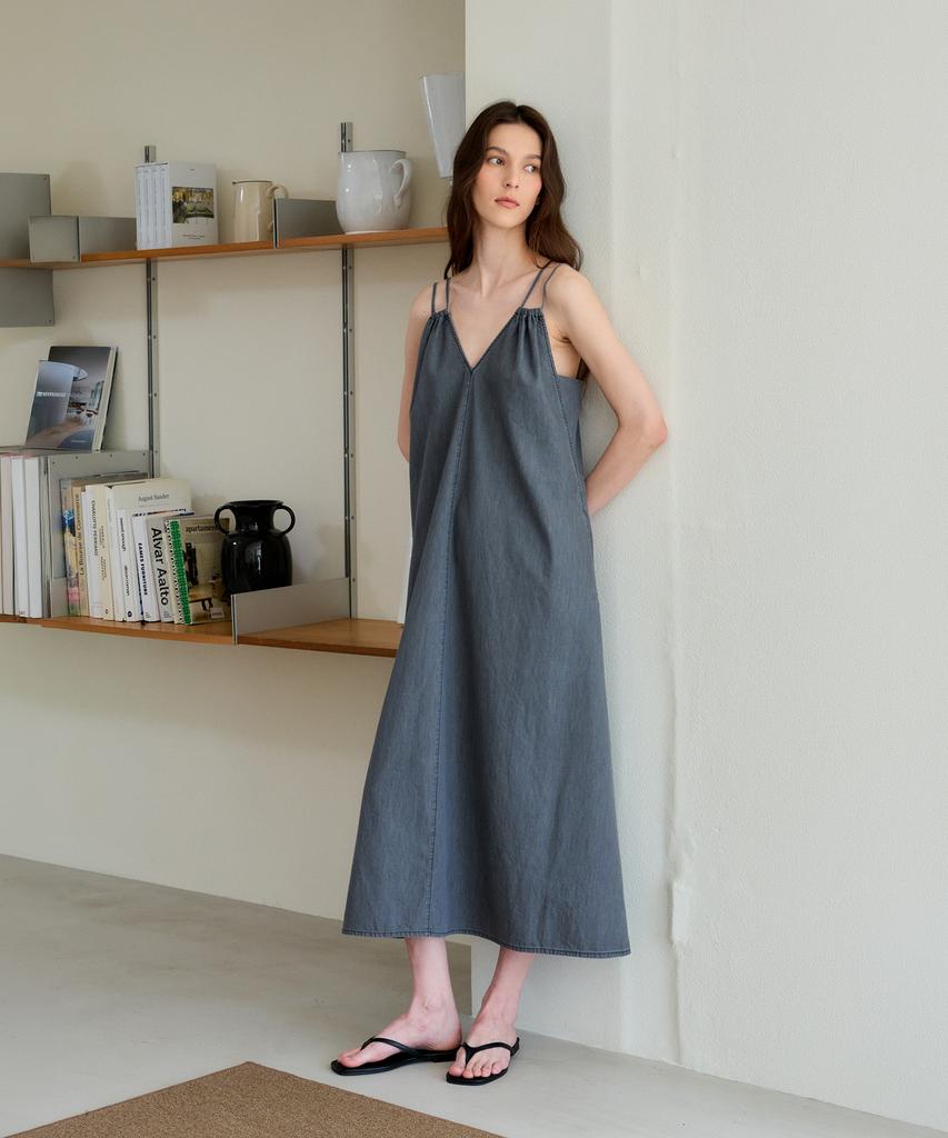 The Ello Breeze Denim Dress (Gray)