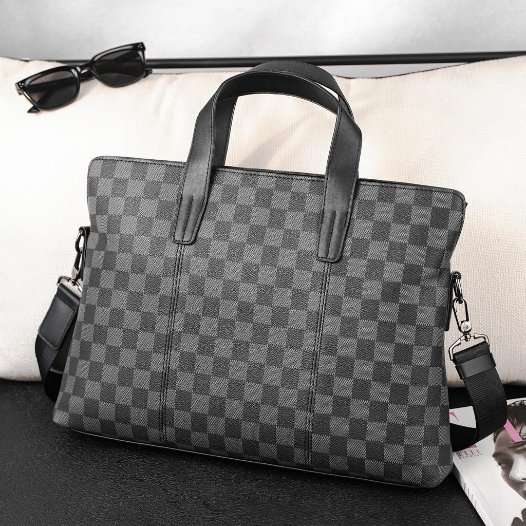 Business Bags Men'S Handbags, Plaid Briefcases, Shoulder Bags, Messenger Bags, Backpacks, Trendy Computer Men'S Bags