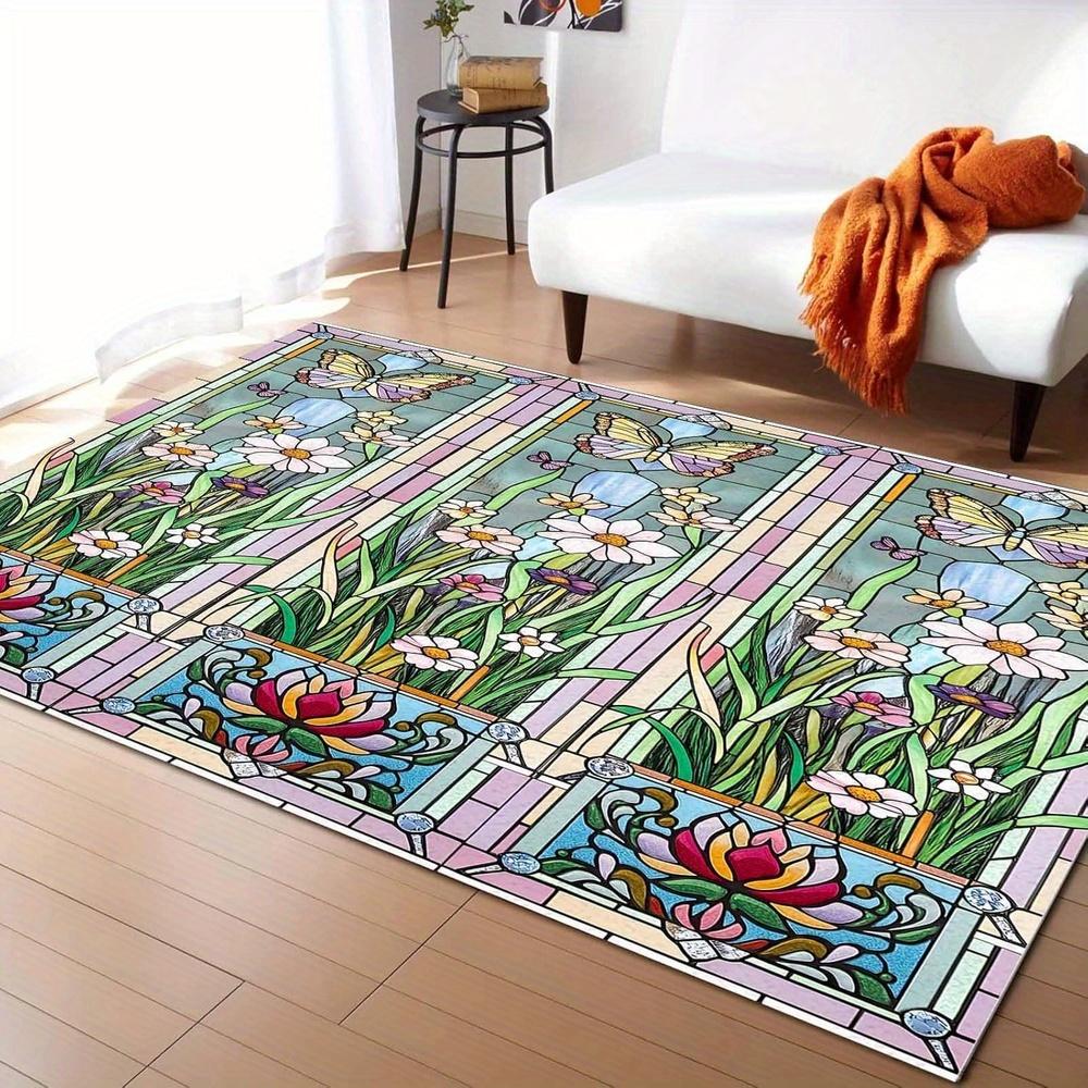 

Bohemian Rugs Carpet, Ultra Soft Area Rugs, Non Slip Retro Rugs Foldable, Carpet for Bedroom Kitchen Laundry Home Office Decor 40x60cm