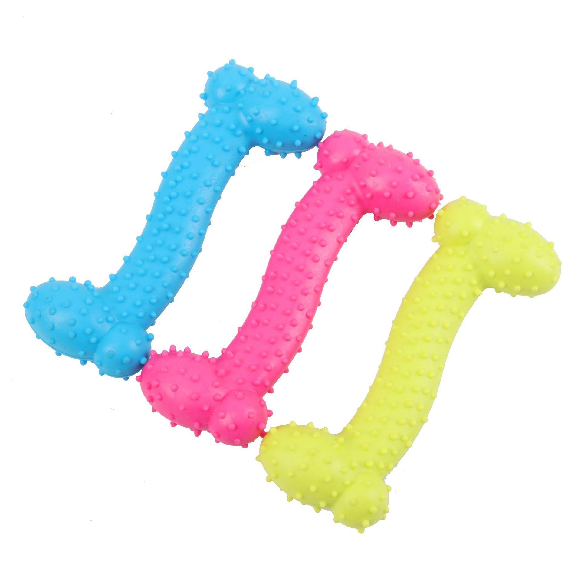 2025 Custom Pet Supplies Pet Dog Bone Shape Chewing Toy Factory Directly (Blue,15.5cm) синий