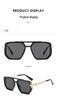 2026 Retro Double Bridge Square Pilot Sunglasses - European & American Fashion Street Style