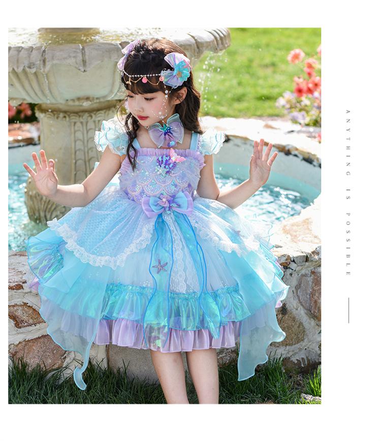 Girls' Summer Dress - Mermaid Princess Lolita Birthday Dress