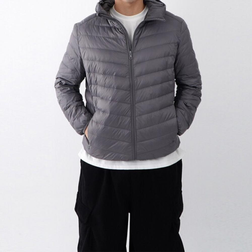 Onl Men S Lightweight Duck Down Hooded Short Padding