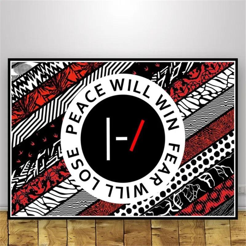 Popular Abstract Twenty One Pilot Rock Music Band Star Poster Art Canvas Modern Painting Mural for Living Room Home Decoration