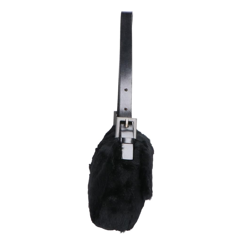 FENDI [Excellent Condition] 2321-26424-099 Fur and Leather Mamma Bucket One Shoulder bag blackUsed