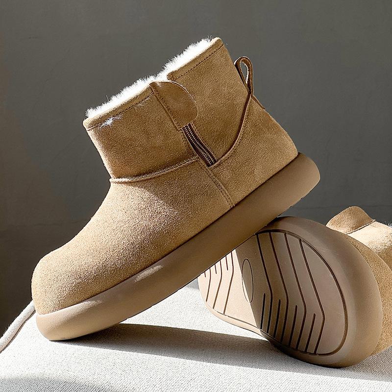 Birkenstock kleine kurze Stiefel Schneestiefel neue Winter Samt verdickt dicke Sohle rutschfest warm kurze Stiefel