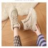 Women's Winter Fashion Casual Trend With Plush Insulation High Top And Height Increasing White Shoes