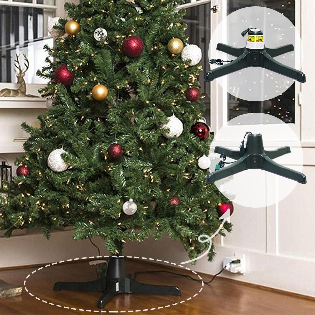 Rotating Christmas Tree Stand Plastic Adjustable Christmas Tree Stand Revolving Tree Stand for Up To 7.5ft Artificial Tree
