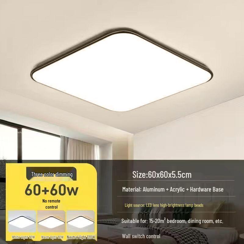 Modern LED Rectangular Ceiling Light - Large Minimalist Fixture for Living Room or Bedroom (2025 Model)