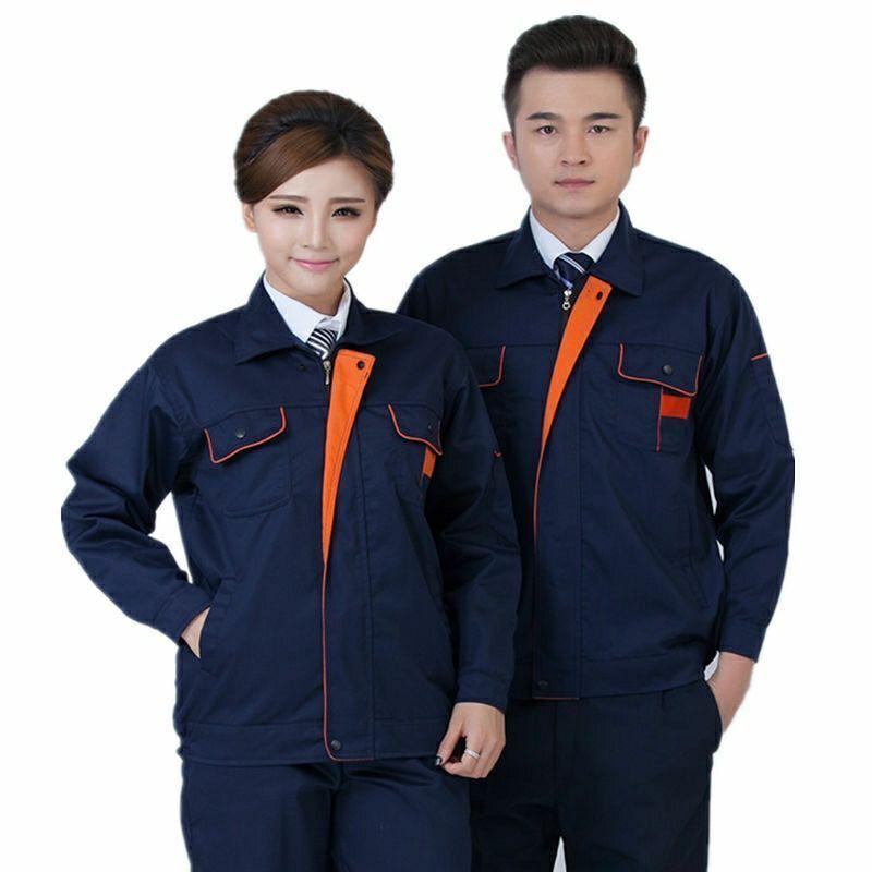 Men's Durable Long Sleeve Workwear Set - Comfortable Anti-Wear Auto Repair Overalls for Spring & Autumn
