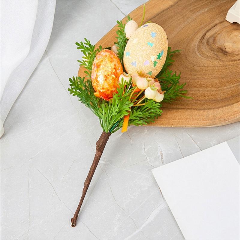 Sophisticated Easters Foam Eggs Bouquet Decoration Bright Color Suitable for Holiday Atmosphere Home Party Display